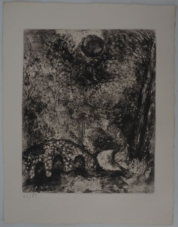 Etching Chagall - Le soleil et les grenouilles