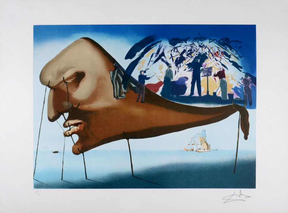 Lithograph Dali - Le Sommeil, circa 1982 - Hand-signed