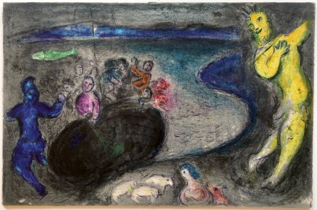 Lithograph Chagall - LE SONGE DU CAPITAINE BRYIAXIS (de la suite Daphnis & Chloé, 1961)