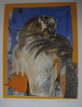 Lithograph Pomar - Le tigre