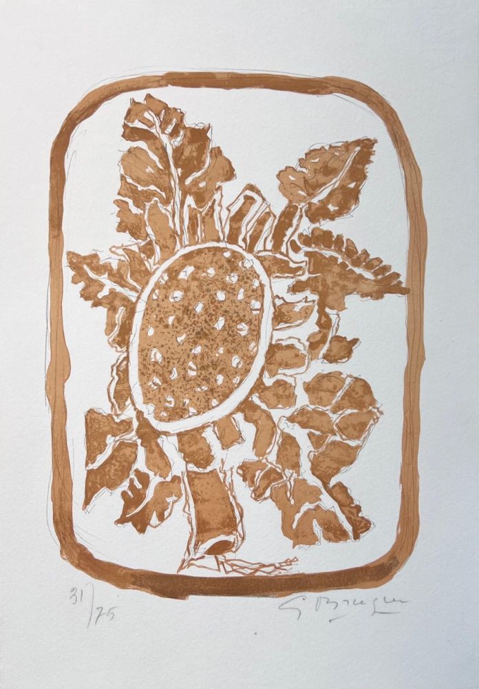 Lithograph Braque - Le Tournesol 