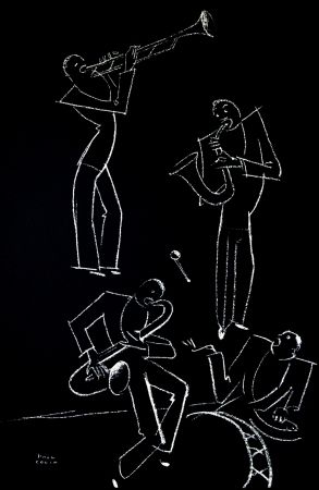 Lithograph Colin - LE TUMULTE NOIR / BLACK THUNDER - 1927