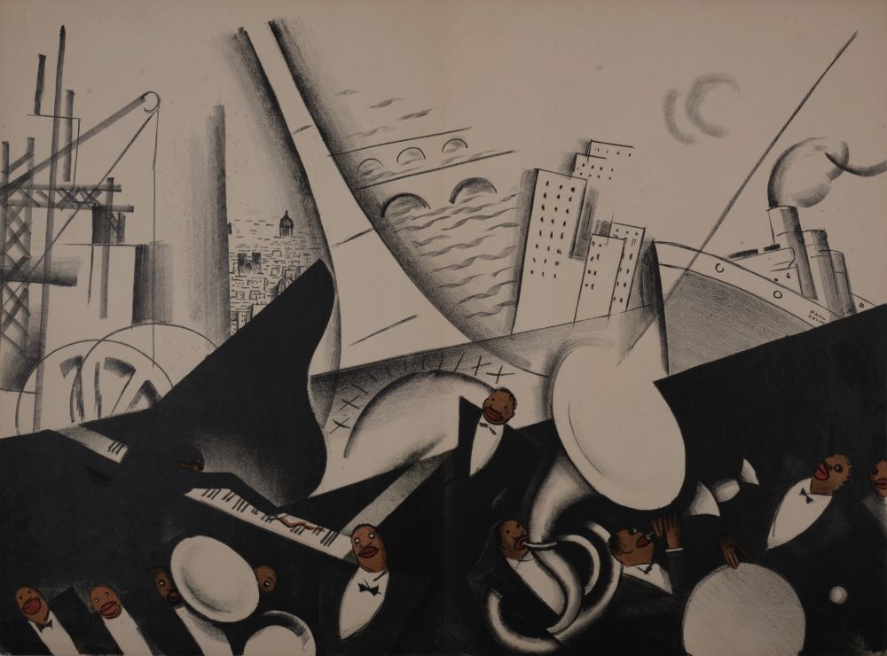 Lithograph Colin - Le Tumulte Noir, Jazz Orchestra, C. 1927