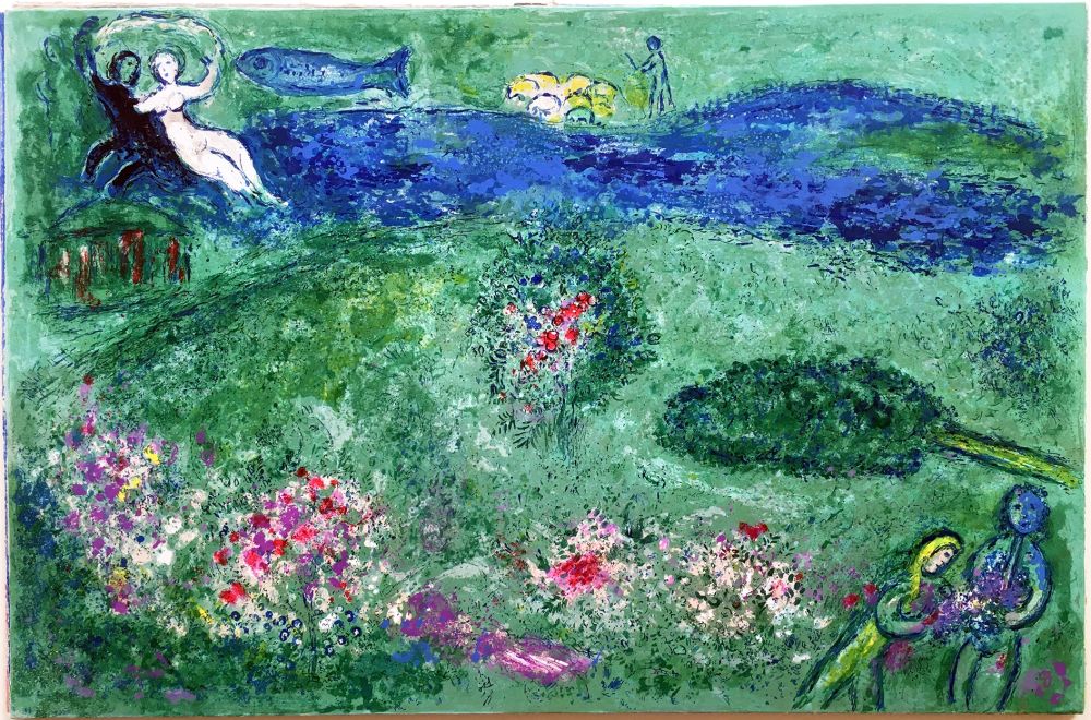 Lithograph Chagall - LE VERGER (Daphnis et Chloé - 1961)