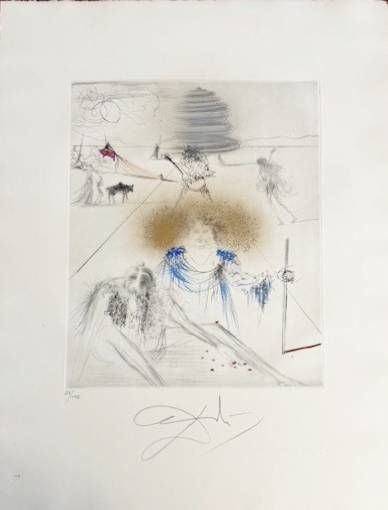 Drypoint Dali - Le Vieil Hippy (The Old Hippy)
