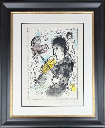 Lithograph Chagall - LE VIOLINISTE AU COQ