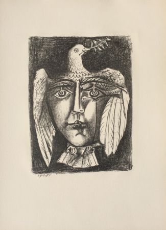 Lithograph Picasso - Le Visage de la Paix (B. 687)