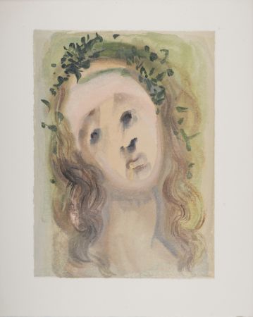 Woodcut Dali - Le visage de Virgile, 1963