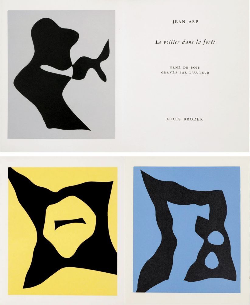 Illustrated Book Arp - LE VOILIER DANS LA FORÊT. 7 bois originaux (Broder 1957)