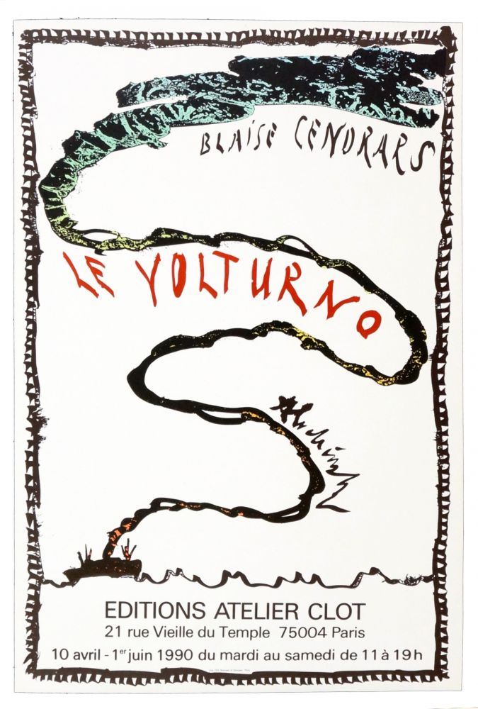 Poster Alechinsky - Le Volturno, Blaise Cendrars, Pierre Alechinsky, 1990