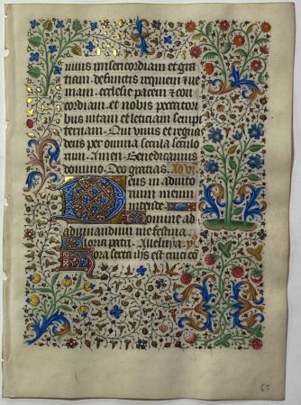 No Technical Dunois - Leaf from a Book of Hours, use of Rouen WITH STRAWBERRIES