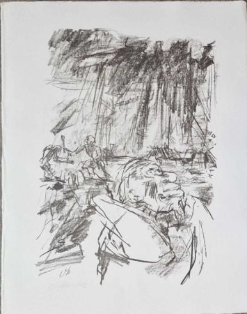 Lithograph Kokoschka - Lear: Poor Naked Wretches (from the King Lear portfolio)