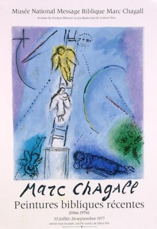 Lithograph Chagall - L'Echelle de Jacob