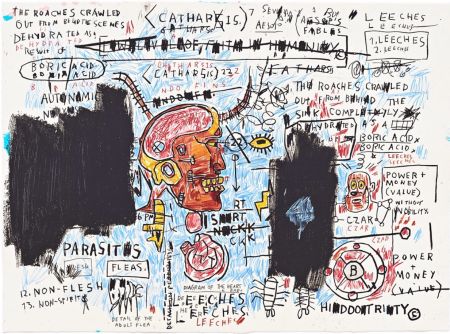 Screenprint Basquiat - Leeches