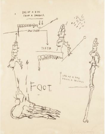 Screenprint Basquiat - Leg of a Dog