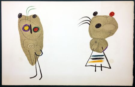 Lithograph Miró - L'Enfance d' Ubu. 18ème planche. 1975