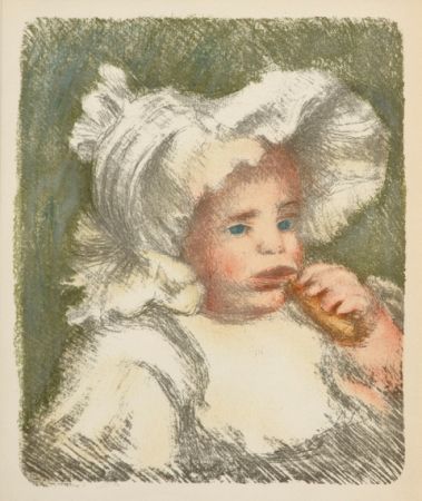 Lithograph Renoir - L'Enfant au Biscuit