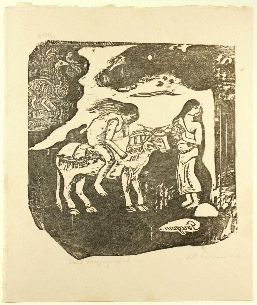 Woodcut Gauguin - L'Enlèvement d'Europe 