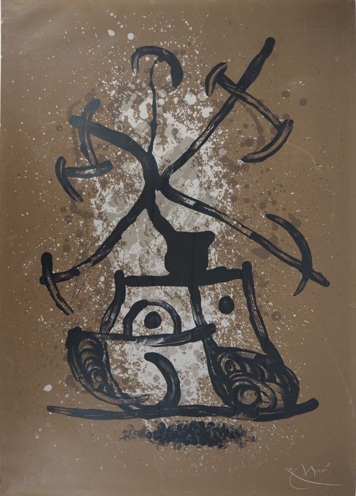 Lithograph Miró - L'entraineuse