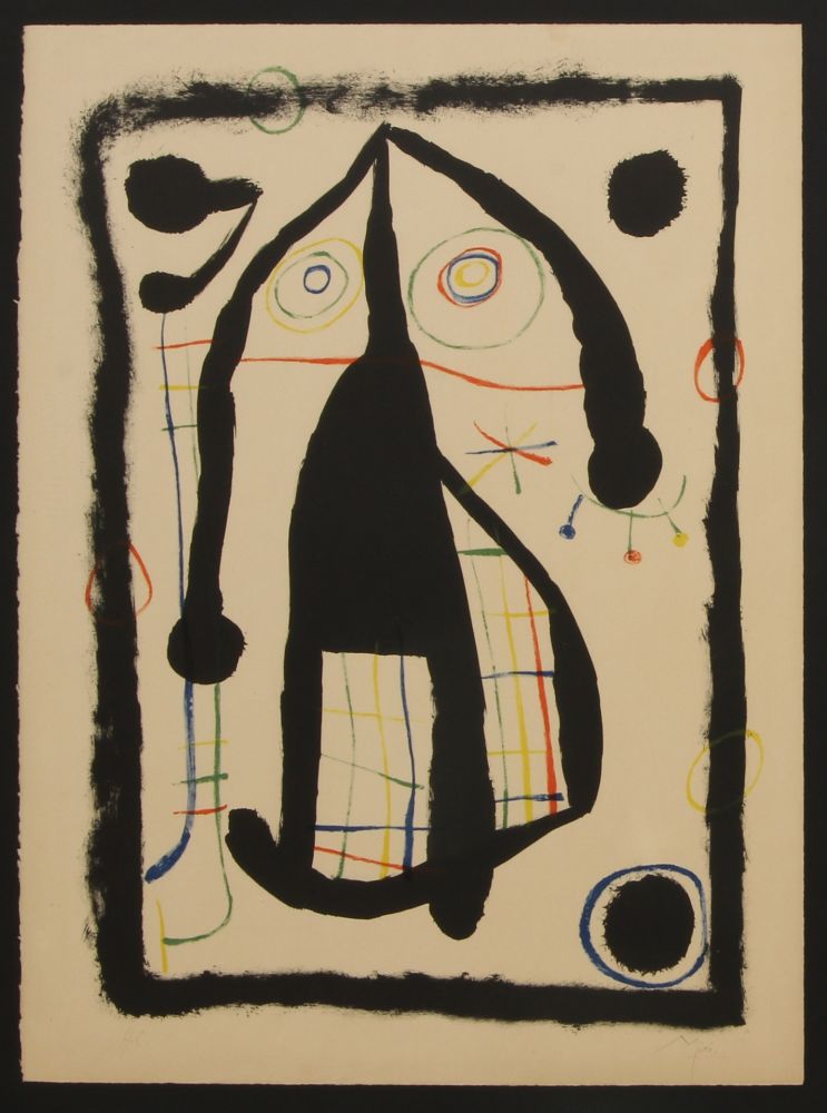 Lithograph Miró - L'ENTRANGERE