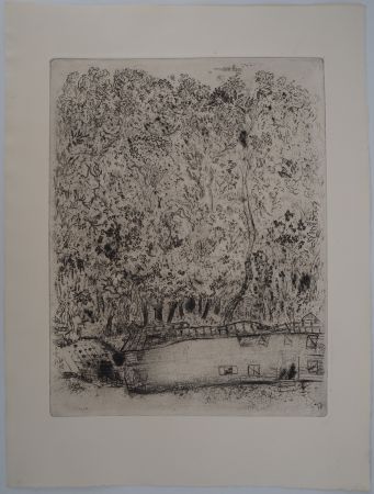 Etching Chagall - Le parc de Pliouchkine