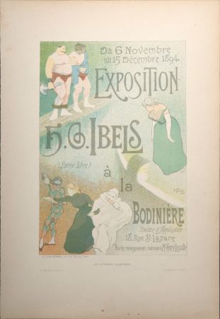 Lithograph Ibels - Les Affiches illustrées : Exposition H.G Ibels à la Bodinière, 1896