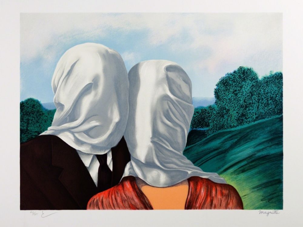 Lithograph Magritte - Les Amants