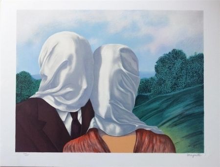 Lithograph Magritte - Les amants (The Lovers)