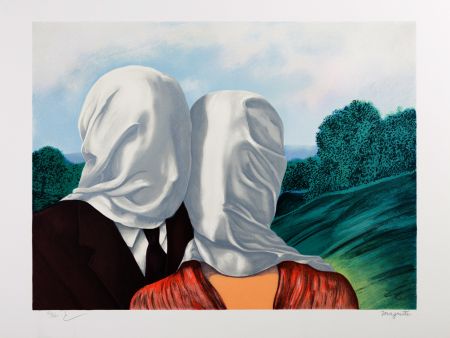 Lithograph Magritte - Les Amants (The Lovers)