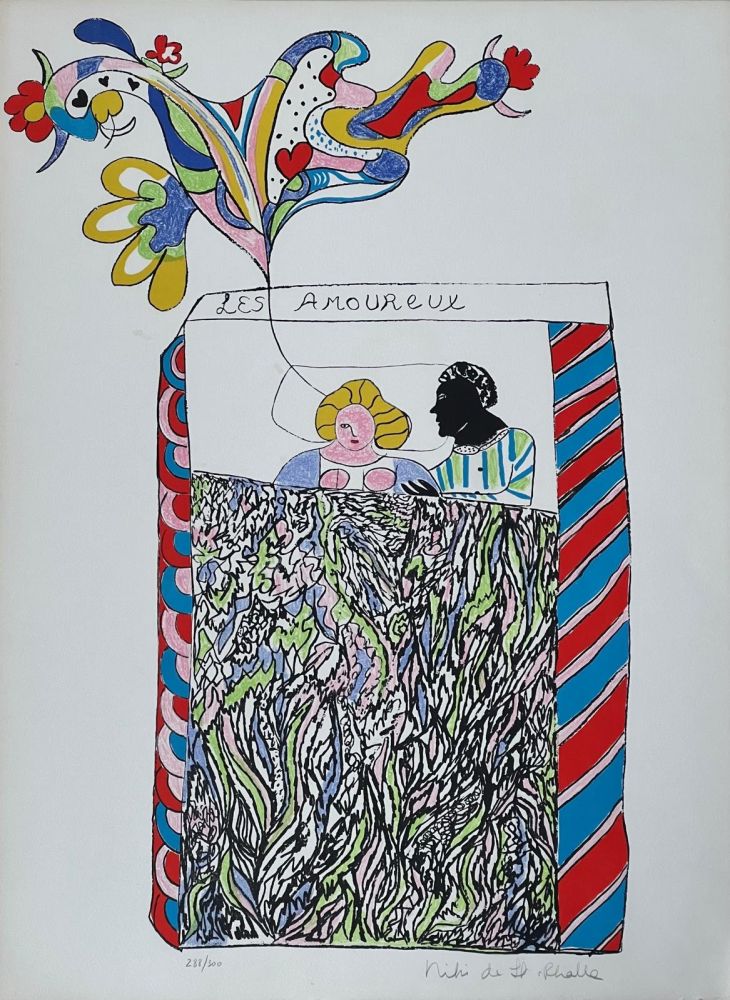 Lithograph De Saint Phalle - Les Amoureux 