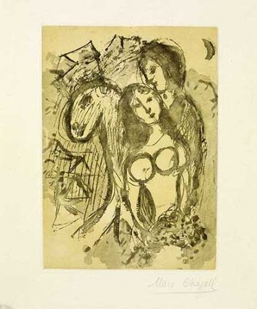 Etching Chagall - Les amoureux au cheval
