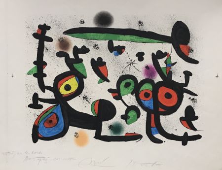 Lithograph Miró - Les Amoureux et Luna Park I