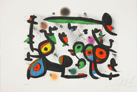 Lithograph Miró - Les Amoureux et Luna Park I