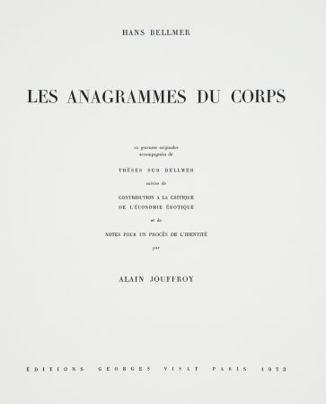 Illustrated Book Bellmer - Les Anagrammes du corps