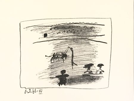 Lithograph Picasso - Les Banderilles (A los Toros), 1961 (B.1016), Original lithograph on wove paper, 1961
