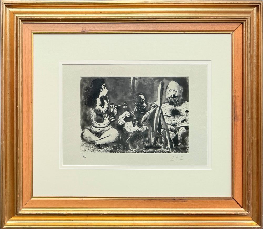 Aquatint Picasso - Les bleus de Barcelone
