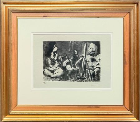 Aquatint Picasso - Les bleus de Barcelone