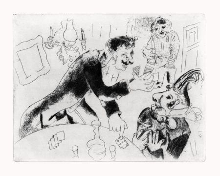 Engraving Chagall - Les cartes à jouer