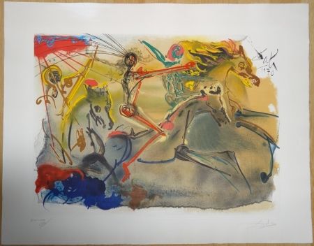 Lithograph Dali - Les cavaliers des l'Apocalypse