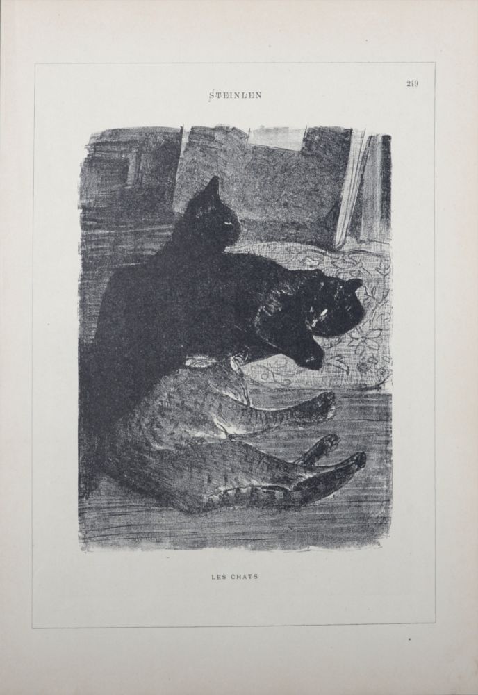 Lithograph Steinlen - Les Chats