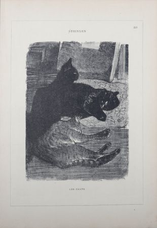 Lithograph Steinlen - Les Chats