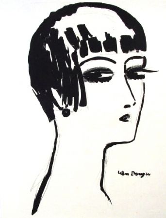 Lithograph Van Dongen - Les Cheveux Courts