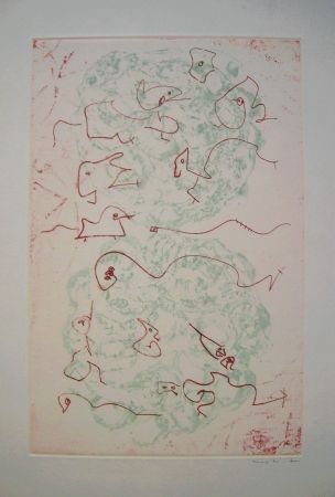 Etching And Aquatint Ernst - Les Chiens Ont Soif