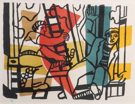 Lithograph Leger - Les constructeurs 