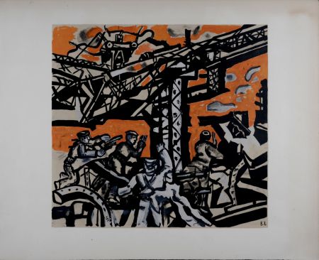 Lithograph Leger - Les constructeurs, c. 1955