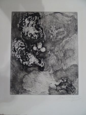 Engraving Chagall - Les deux Coqs