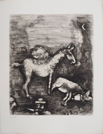 Etching Chagall - Les deux mulets