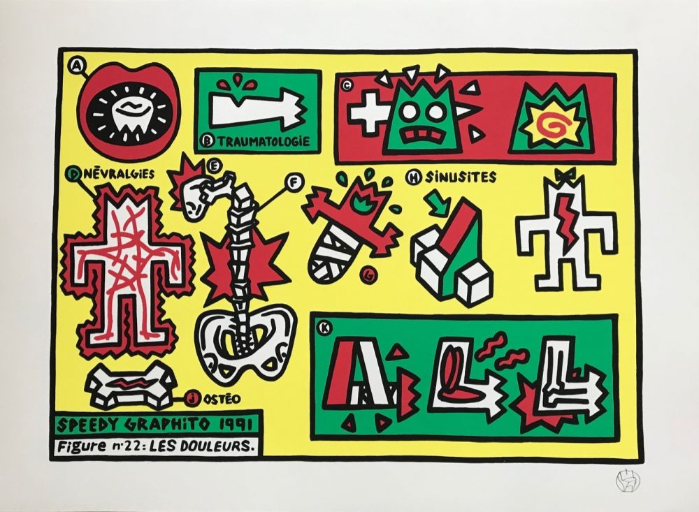 Screenprint Speedy Graphito - Les Douleurs. Prix Spécial Etrennes