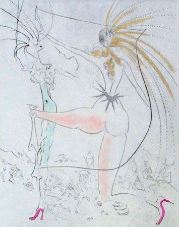 Etching Dali - Les Fesses Piquantes