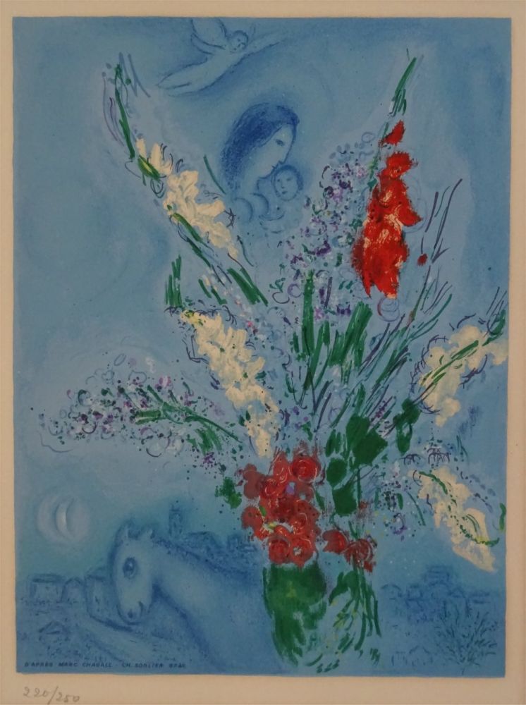 Lithograph Chagall (After) - Les Glaieules